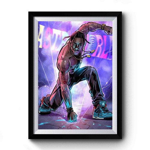 Travis Scott Astroworld Cartoon Premium Poster