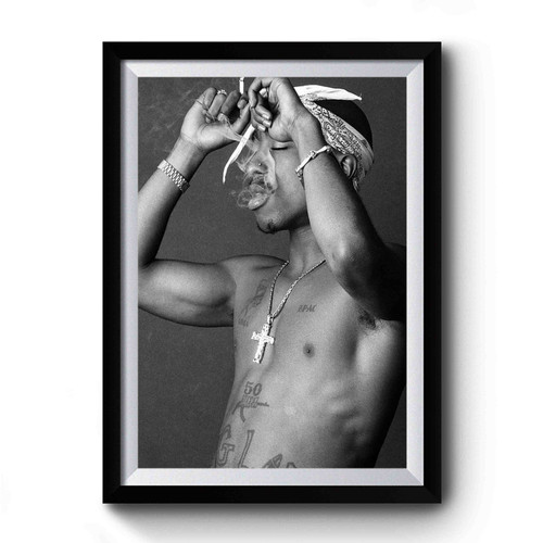 Tupac Shakur Pac Smoking R And B Music Star Premium Poster