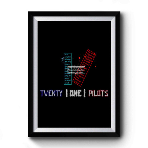 Twenty One Pilots Lyrics Premium Poster