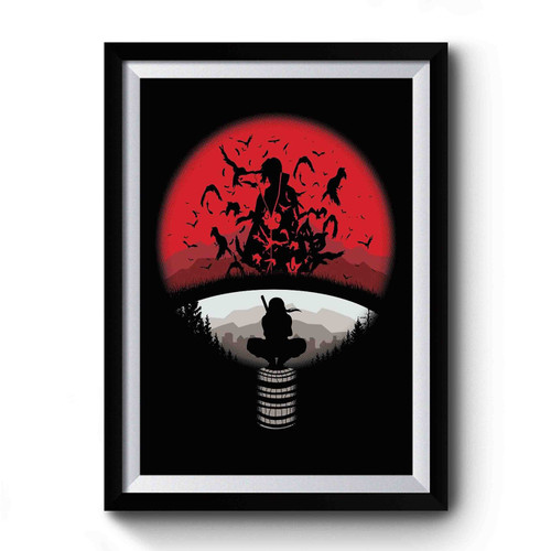 Uchiha Clan Symbol Mashup With Itachi Available As Premium Poster