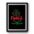 I'm Making A Fist And Checking You Twice Hockey Christmas Holidays Premium Poster