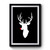 Rudolphdeer Head Silhouette Christmas Holiday Premium Poster
