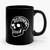 Overthinking Anxiety Anxious Skull Emo Typography Illustration Ceramic Mug