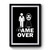Game Over Quote Design Funny Premium Poster