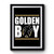 Golden Boy Boxing Logo Simple Art Premium Poster
