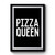 Pizza Queen Retro Premium Poster