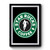 Starrucks Coffee Rugby Running Logo Vintage Premium Poster