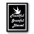 Thankful Grateful Blessed Inspirational Quote Retro Vintage Premium Poster