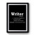 Writer Defined Writer Noun Writer Definition Writer Meaning Art Simple Premium Poster