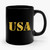 USA 4th of July Glitter Screen Printed Ceramic Mug
