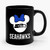 Seattle Seahawks Minnie Head With Bow 1 Vintage Ceramic Mug
