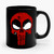 Distressed Punisher Skull Crossover Logo Ceramic Mug