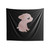 Cute Little Pink Piglet Sitting Indoor Wall Tapestries