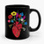 Heart Flower Bouquet Ceramic Mug