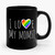 I Love My Moms Rainbow Heart Ceramic Mug