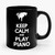 Keep Calm And Play Piano Silhouette Ceramic Mug