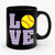 Love Softball Chevron Ceramic Mug