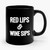 Red Lips And Wine Sips Ceramic Mug