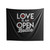 Love Is An Open Bottle Wine Lover Indoor Wall Tapestries
