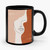 Abstract Face Line Ceramic Mug