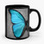 Blue Butterfly Ceramic Mug