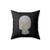 Antique Glitched Roman White Marble Mask Square Pillow Cover