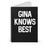 Gina Knows Best Spiral Notebook