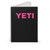 Yeti Script Text Spiral Notebook