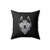 Husky White Square Pillow Cover