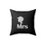 Mrs Silhouette Couple Square Pillow Cover