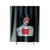 Princess Leia Rebel Rebel Inspired David Bowie Iconic Lightning Bolt Face Painting Shower Curtain