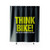 Think Bike Funny Biker Shower Curtain