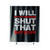 Walking Dead I Will Shut That Shit Down Negan Zombie Tv Show Lucille Bat Dixon Shower Curtain