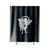 Cow Wearing Headphones Funny Dj Shower Curtain