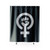 Feminism Logo Feminist Girl Power Shower Curtain