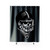 Football Skull Helmet Skull Shower Curtain
