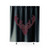 Forest Deer Head Skeleton Shower Curtain