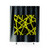 Guitar Pattern Black Yellow Stripes Band Shower Curtain