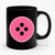 Dot Button Pink Ceramic Mug