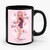 Hand Drawn Cute Girl Carrying Phone And Purse With Flower Ceramic Mug