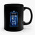 blue phone booth with bad wolf Ceramic Mug