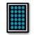 Daisy Blue Flower Pattern Premium Poster