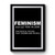 Feminism Dictionary Dictionnaire Fun The Radical Notion Premium Poster