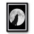 Howling Wolf Moon Dog Premium Poster