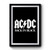 Ac Dc Distressed Back In Black Metal Rock Logo Premium Poster