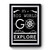 It's A Big World Go Explore Hiking Quote Premium Poster
