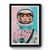 Astronaut Space Girl Premium Poster