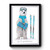 Cute Baby Bear Ski Premium Poster