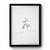 One Line Drawing Kiss Premium Poster