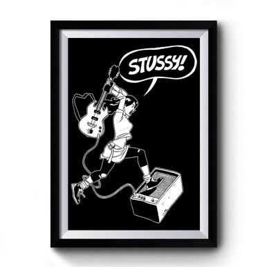 Stussy X Xaime Hernandez Punk Girl Premium Poster